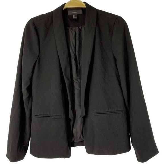 Womens Forever 21 Black Tuxedo Jacket Size M Jr Shawl Collar S/M Fitted 5071 - Picture 5 of 6
